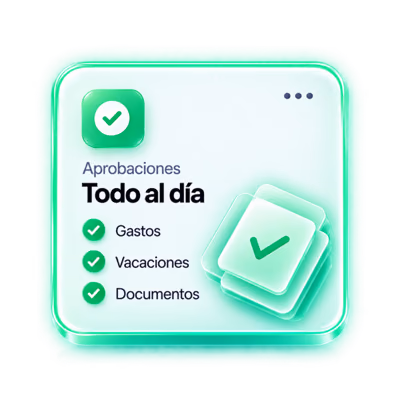 Action Card de aprobaciones al día